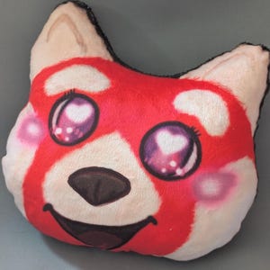 Excited Red panda memory foam Pillow