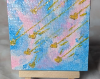 Synesthetic Painting “Hearts Connected” Original Acrylic Abstract - Music-Inspired Art  OOAK