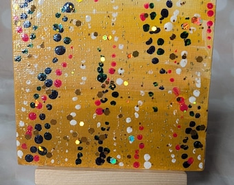 Synesthetic Painting “Glowing Up” Original Acrylic Abstract - Music-Inspired Art  OOAK