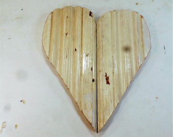 Reclaimed Wood Heart, Nursery Heart Decor, Wood Wall Heart, Sea Green Heart, Recycled Wood wall Art, Bohemian Decor, Yellow Heart
