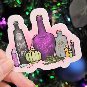 Potion Bottles Matte Vinyl Sticker