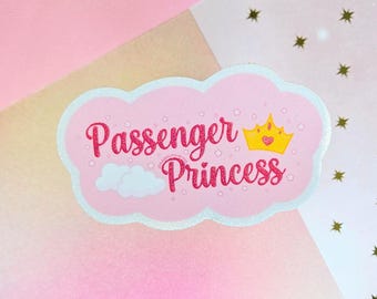 Vinylsticker passagiersprinses glitter