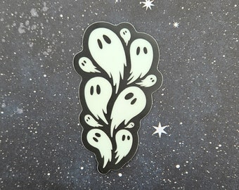 Pegatina de vinilo de fantasma que brilla en la oscuridad