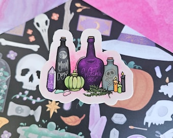 Potion Bottles Matte Vinyl Sticker