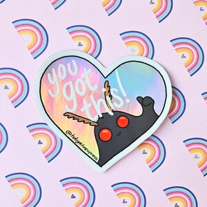 Holographic Inspirational Mothman Sticker