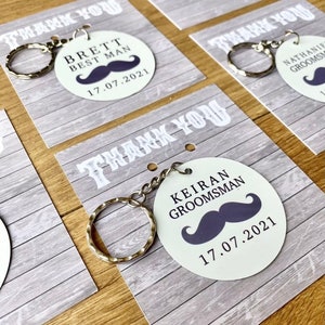 Personalised Groomsmen Gift Keyring Wedding Thank You Gift Best Man Usher Gift.