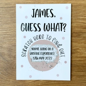 Personalised Surprise Scratch Card Surprise Reveal Card Gift A7 Keepsake