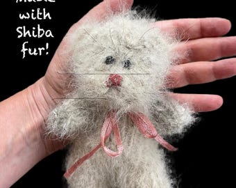 Small Teddy bear made with your dog&#39;s or cat&#39;s fur! Dog keepsake, Cat keepsake, Husky, Ragdoll, Samoyed, ShibaInu, Australian Shepherd