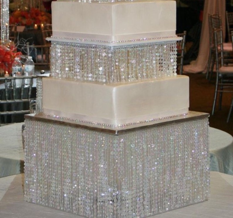 Square Cake Stand Chandelier Tier Image 0