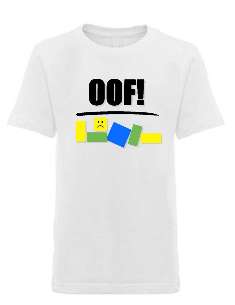 Oof Roblox Noob Shirt Gift For Child Gift For Kid Gift For Etsy - image 0