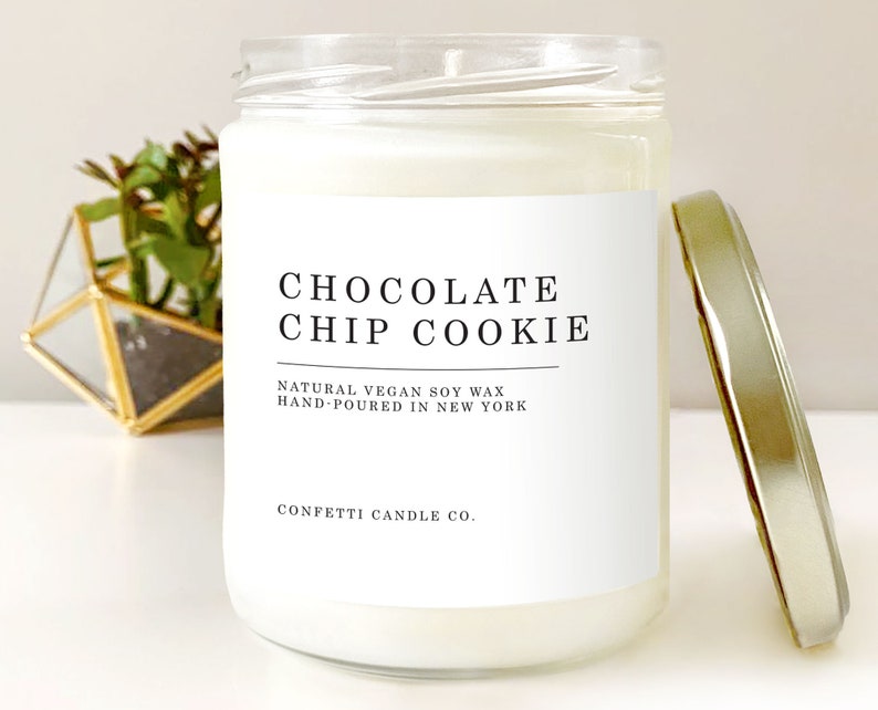 Chocolate Chip Cookie Soy Candle Vegan Scented Candle Etsy