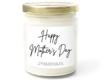 Happy Mothers Day Gift | Scented Soy Candle | Personalized Note