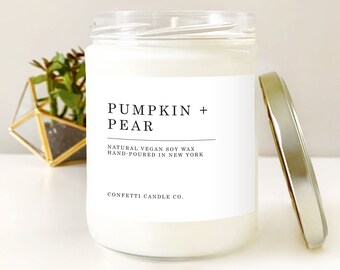 Pumpkin + Pear Vegan Soy Candle
