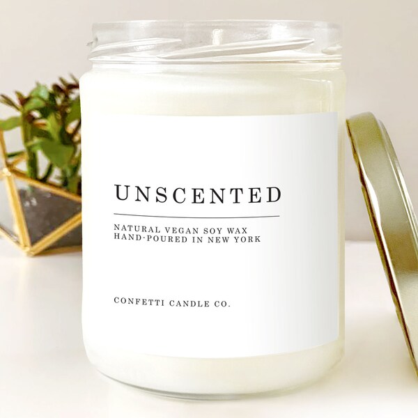 Unscented Candle Etsy