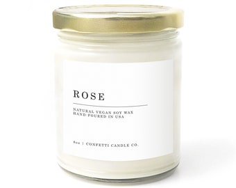 Rose Soy Candle Gift