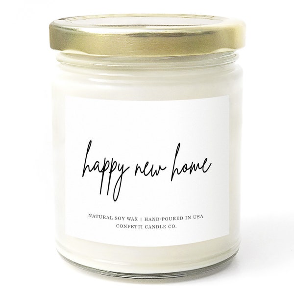 Happy New Home Gift | Housewarming Candle Personalized Note