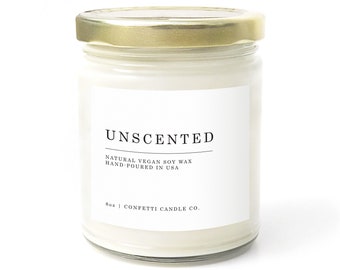 Unscented Soy Candle