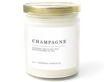 Champagne Soy Candle Gift