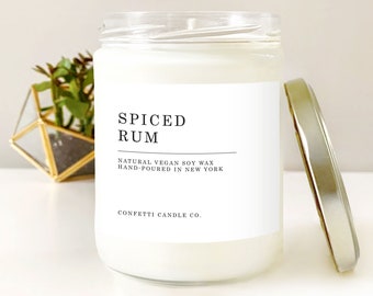 Spiced Rum Vegan Soy Candle