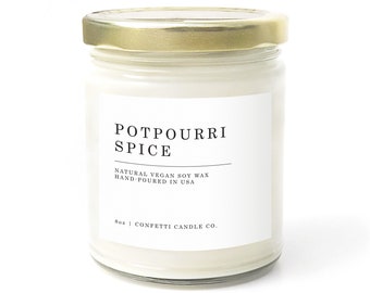 Potpourri Spice Soy Candle