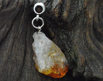 Raw Citrine Point Pendant, Raw Citrine Pendant,  Citrine Pendant,  Gifts Under 15 Dollars