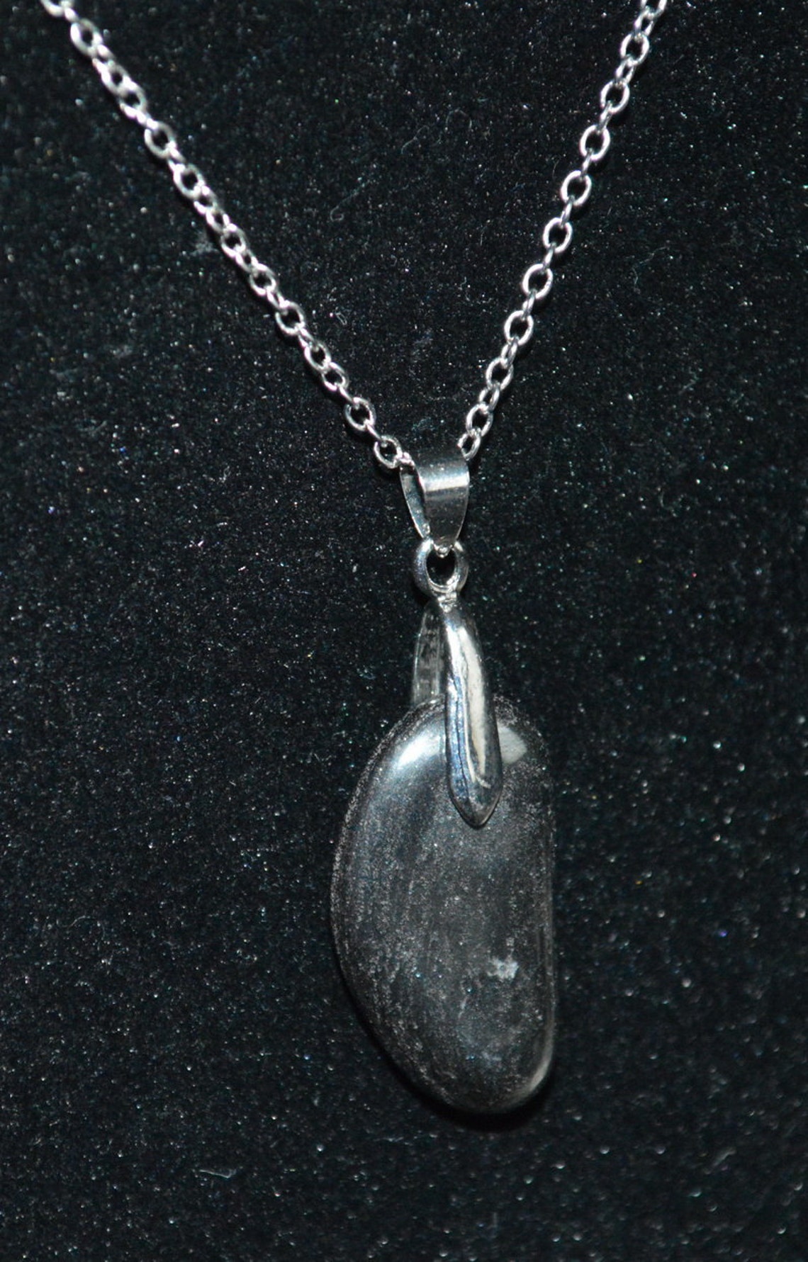 Hematite Necklace Healing Hematite Necklace Grounding Stone Etsy