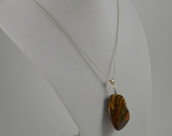 Tiger Eye Necklace, Healing Tiger Eye Necklace,  Chakra Healing Tiger Eye Necklace