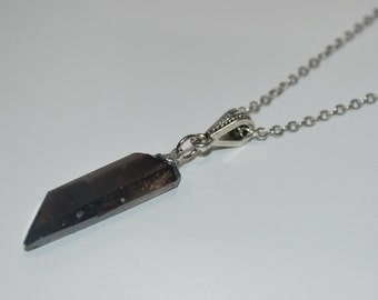 Raw Smokey Quartz Necklace, Raw Smokey Quartz, Smokey Quartz Point Necklace,  Healing Quartz Necklace