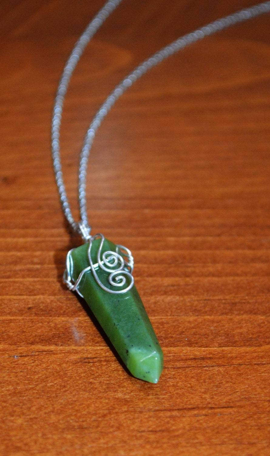 Jade Leaf Pendant - Alaska Mint