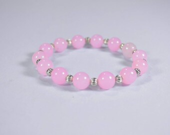 Rose Quartz Bracelet, Healing Rose Quartz, Heart Chakra Bracelet, Love Stone Bracelet, Healing Rose Quartz Jewelry