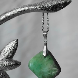 Green Aventurine Necklace,  Healing Green Aventurine Necklace, Luck Stone Necklace, Stone of Luck, Healing Crystal Jewelry