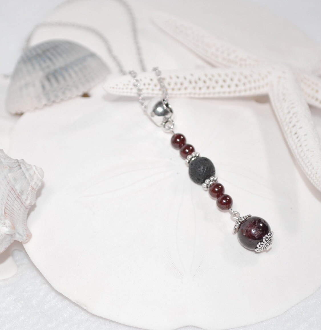 Garnet Crystal Diffusing Necklace