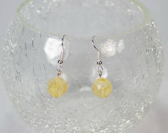 Citrine Earrings, Healing Citrine Earrings,  Gifts Under 15 Dollars, Yellow Citrine Earrings, Gift For Her