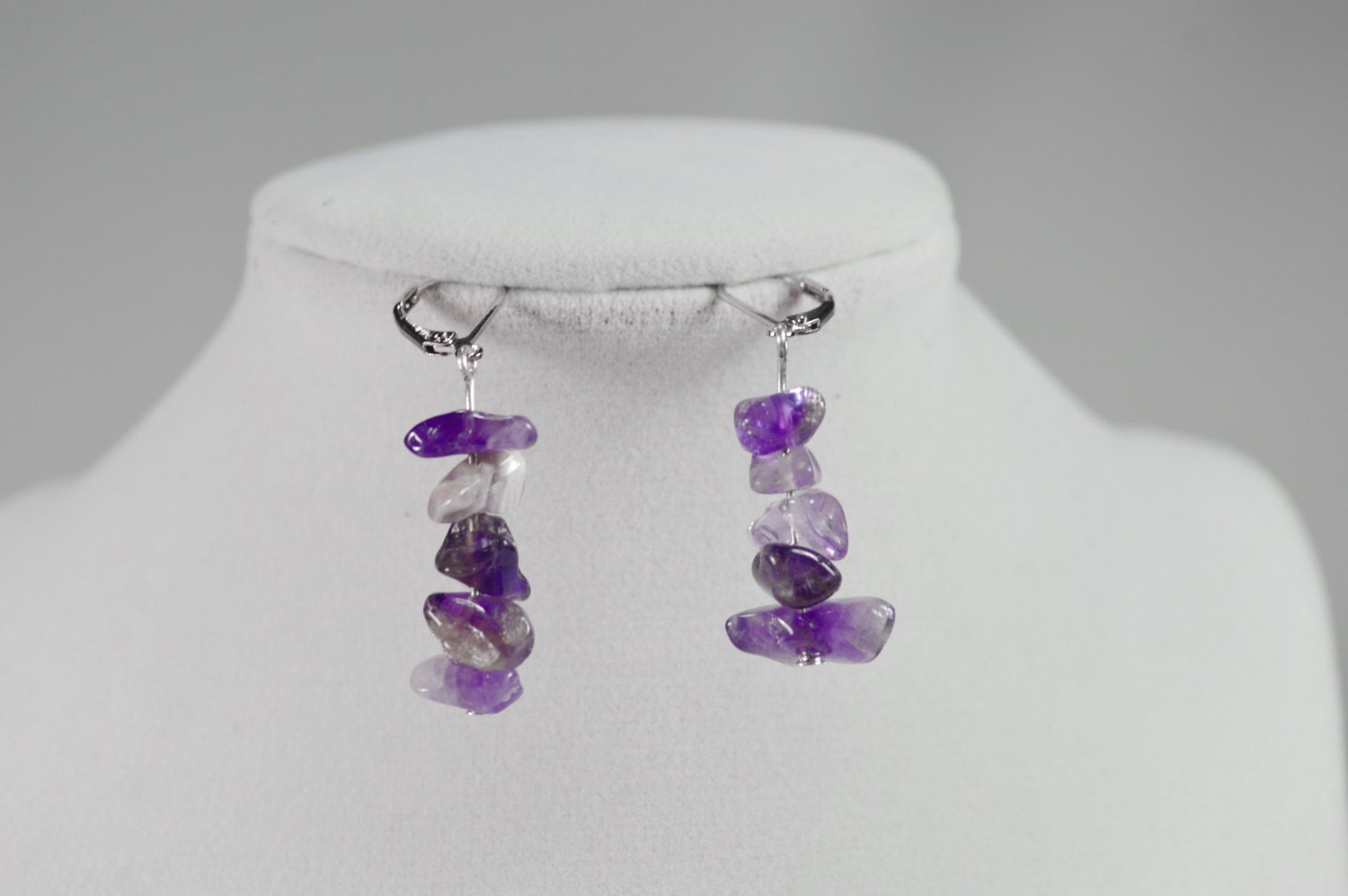 Amethyst Earrings February Birthstone Amethyst Chip | Etsy