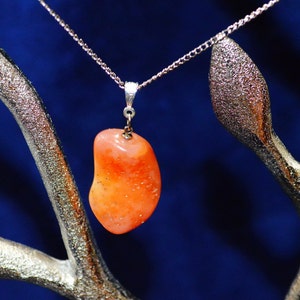 Carnelian Necklace: Sacral Chakra Healing Crystal Jewelry