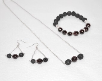 Garnet Jewelry Set, Healing Garnet Jewelry Set, January Birthstone Jewelry, Chakra Healing Garnet Jewelry