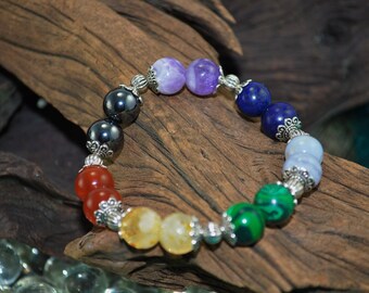 Chakra Bracelet, 7 Chakra Bracelet,  Healing Chakra Bracelet, 7 Chakra Stacking Bracelet