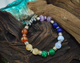 Chakra Healing Bracelet, 7 Chakra Beaded Bracelet,  Healing Bracelet, Multi-Colored Stacking Bracelet