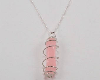 Rose Quartz Necklace, Healing Rose Quartz Necklace,  Heart Chakra Necklace, Stone of Love, Valentine's Jewelry, Love Stone