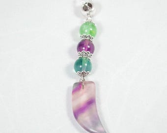 Fluorite Necklace, Fluorite Beaded Pendant Necklace, Healing Fluorite Necklace,  Chakra Healing Fluorite Pendant Necklace