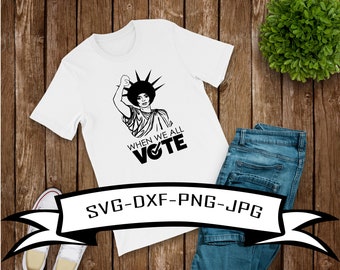 Her Vote SVG Cut File|Personal and Commercial Use|Instant Download|Cricut, Cameo , Silhouette, Iron On Vinyl,Vinyl Decal