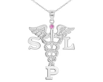 Speech Graduation SLP Silver Necklace