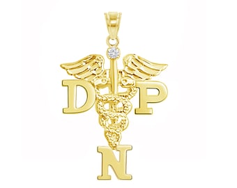 14K Gold DNP Dr Nursing Practice Charm