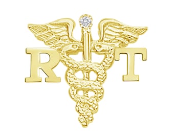 Respiratory Therapist RT Pin - 14K Gold