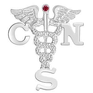 CNS Graduation Nursing Pin in Silver