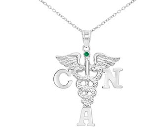 Certified Nurse Asst Silver CNA Necklace