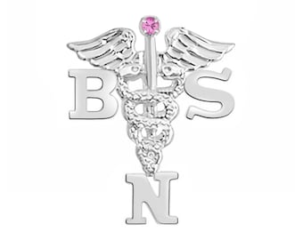 BSN Nursing Pin for Graduation in Silver