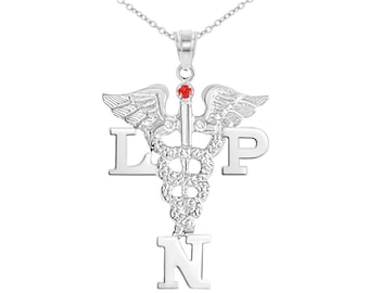 LPN Nurse Silver Necklace Jewelry & Gift