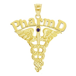 Doktor der Apotheke PharmD Anhänger 14K Gold