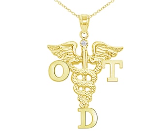 OTD Graduation Necklace in 14K Yellow Gold